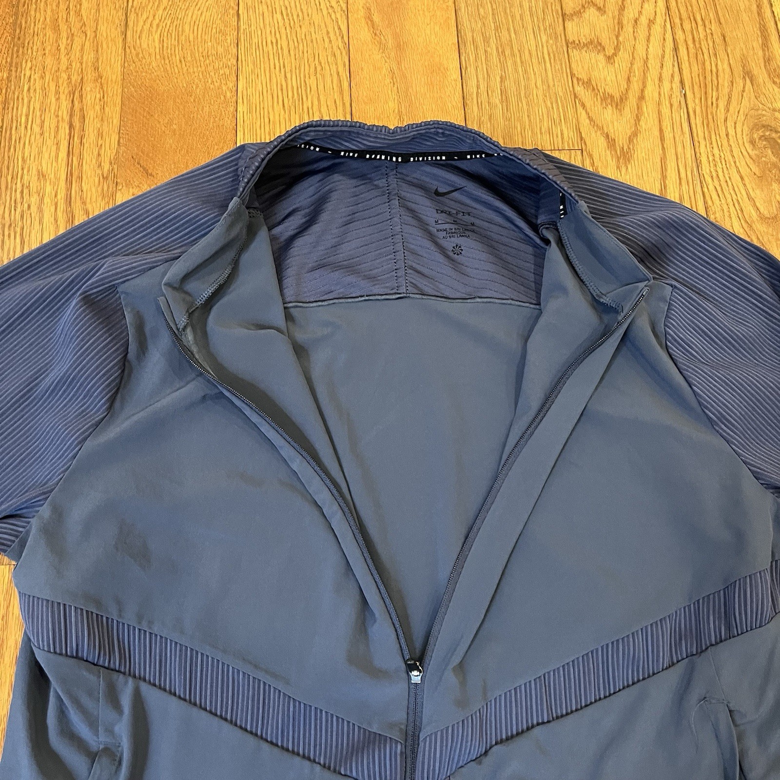 Nike Jacket Running Division Men Medium Blue Element Full Zip Lightweight DR8724