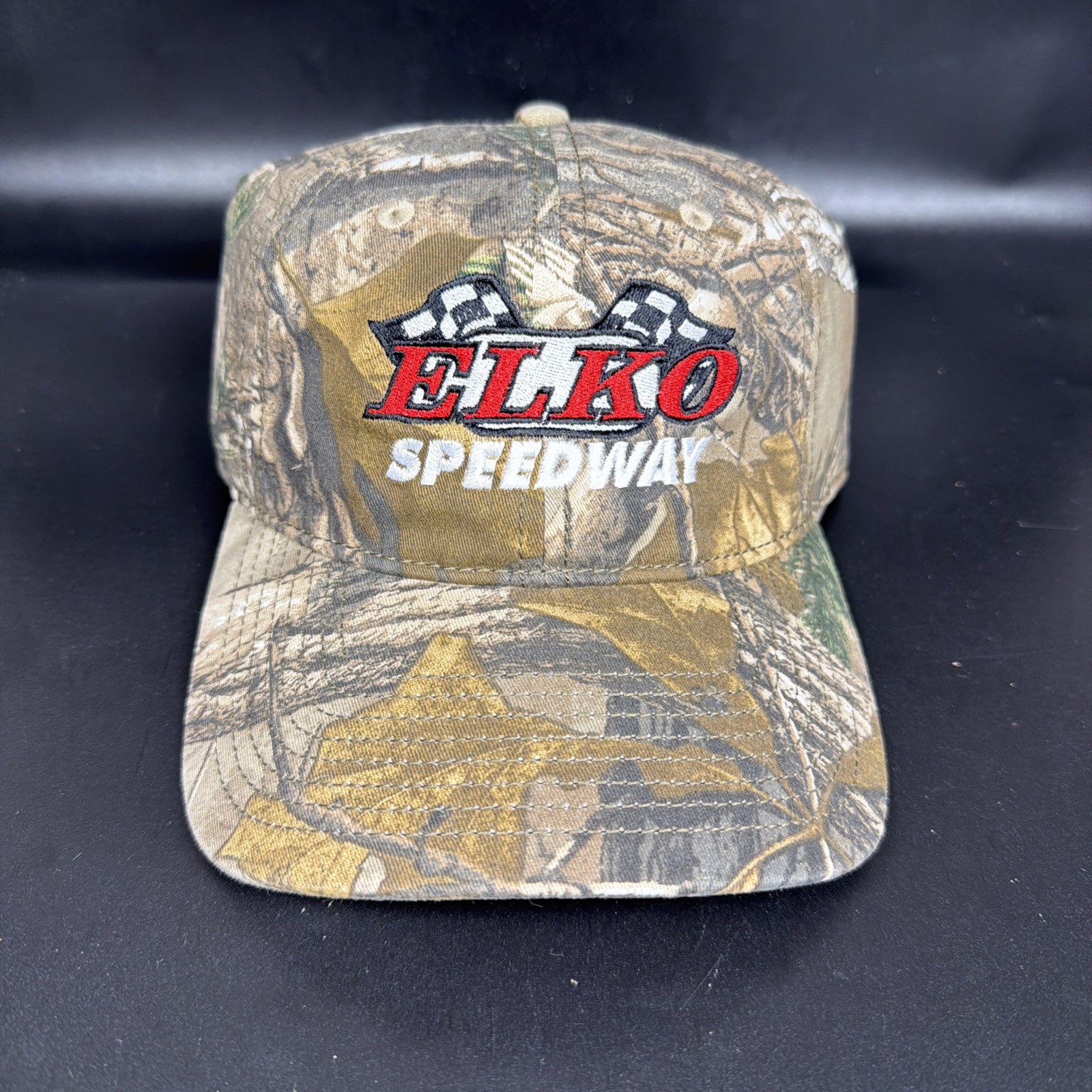 NEW Elko Speedway Racing Hat Real Tree Camo One Size Adjustable Hunting Brown
