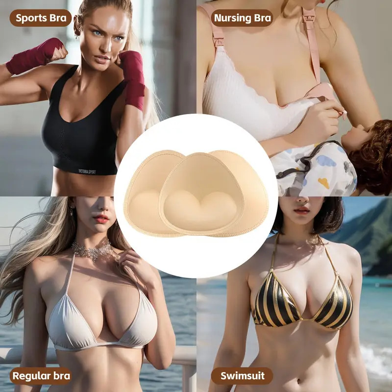 Removable Women’S Push Up Invisible Sponge Bra Pads for Sports & Casual Wear Bra