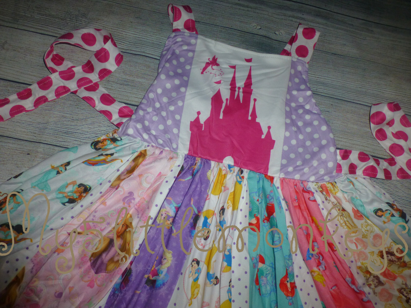 NEW Boutique Princess Ariel Cinderella Belle Rapunzel Girls Ruffle Twirl Dress