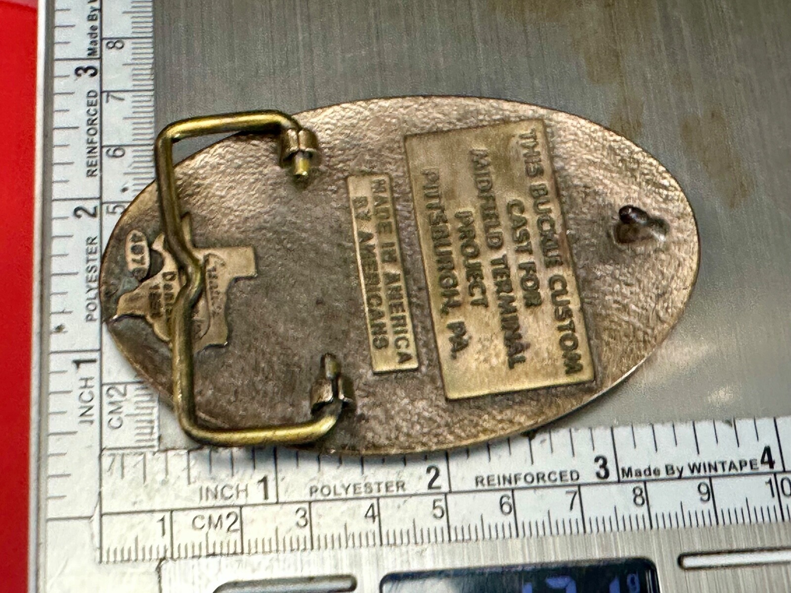 Midfield Terminal Project Pittsburgh PA Commissioners Safety Award belt buckle