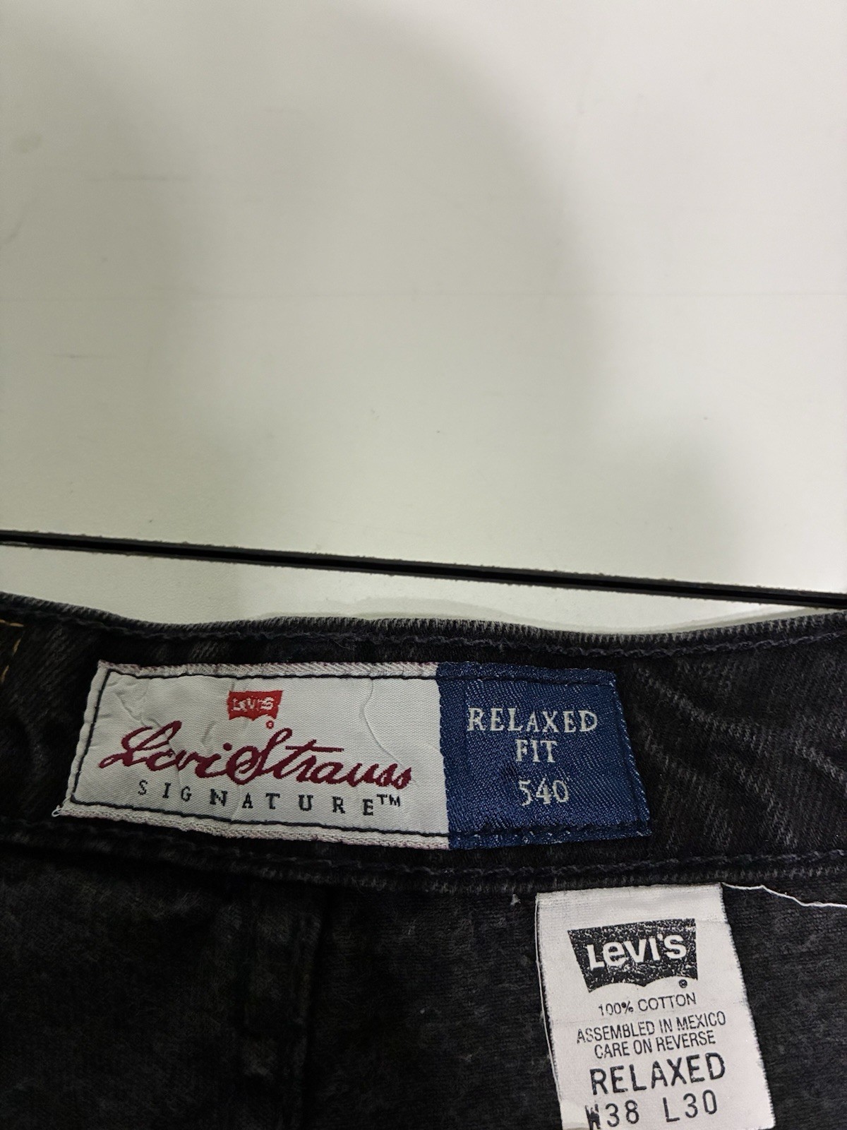 Levi’s 540 Jeans 38×30 Black Relaxed Fit Signature Series Denim Skater Baggy 90s