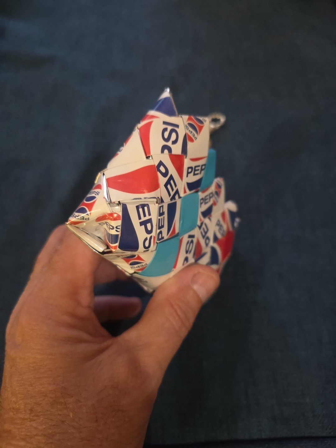 Pepsi Branded NAHUI OLLIN Candy Wrapper Coin Purse Red White Blue handmade Small