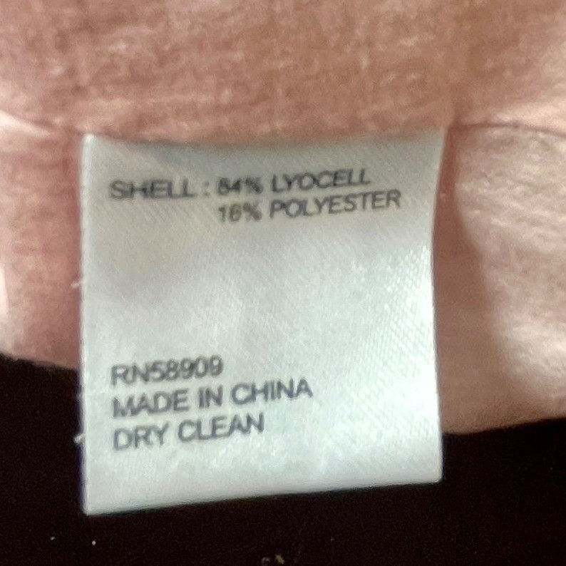 ANTONIO MELANI Ruched Puff Sleeve Peplum Top Dusty Rose Pink Blouse