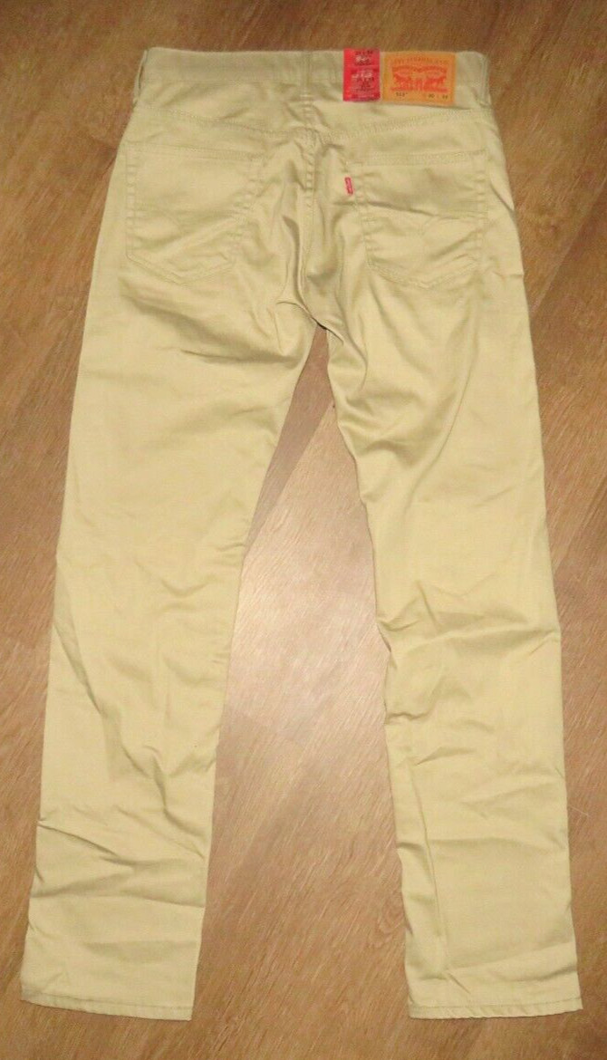 NEW! Men’s Levi’s 513 Slim Straight Leg Stretch Khaki Pants 30 X 32 NWT!