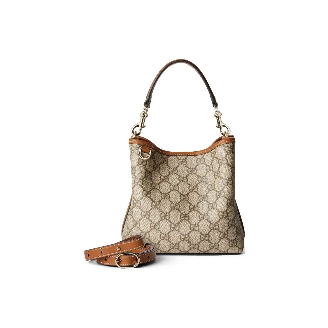 Gucci Emblem Adjustable Shoulder Strap Bucket Bag Handbag Women’s 7×4.3×7.4 in