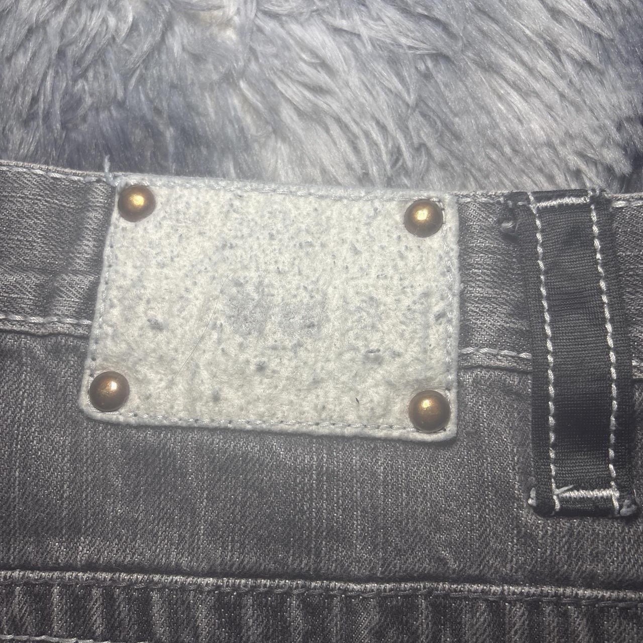 Y2K MARQ SEVENTY FIVE EMBROIDERED BAGGY JEANS GRAIL Size 42