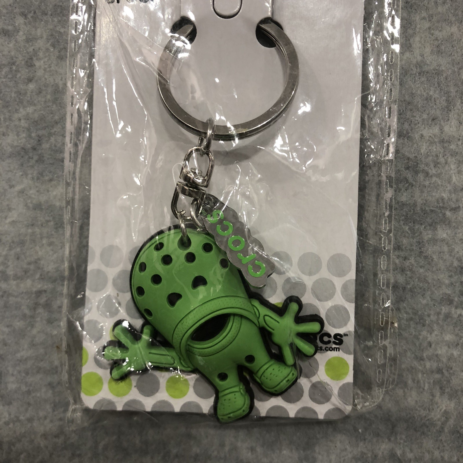 Crocs Croslite Guy Green Figure Keychain Promo Rare New + Green Crocs Lanyard