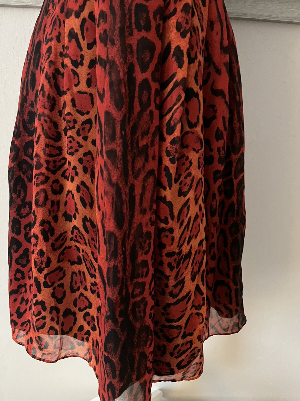 Ted Baker Tyran Red leopard print party dress size 3 12 rrp £159