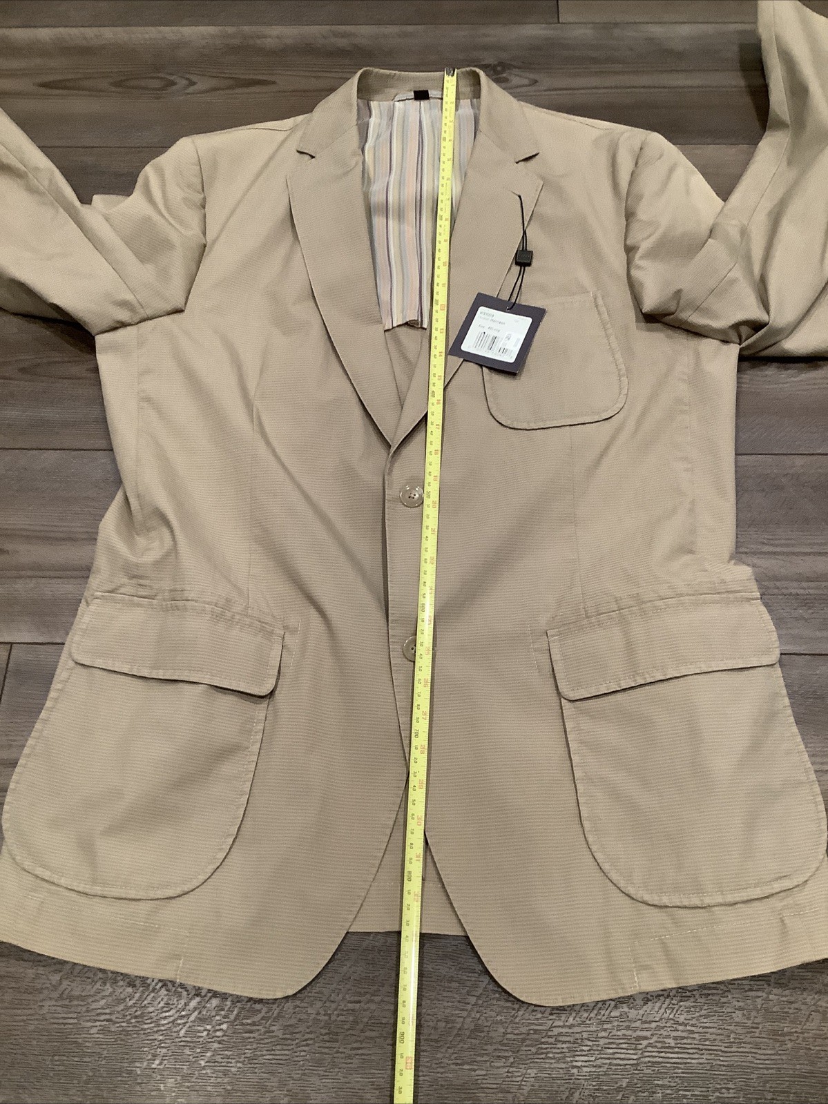 NWT KROON HARRISON Blazer Sport Coat Jacket Size 42 Long Beige Casual NEW