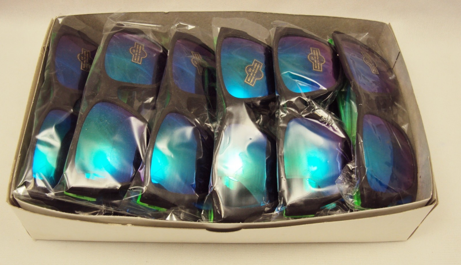 DOZEN Sunglasses Neon Frames w/Iridescent Lenses Choice of Colors NEW