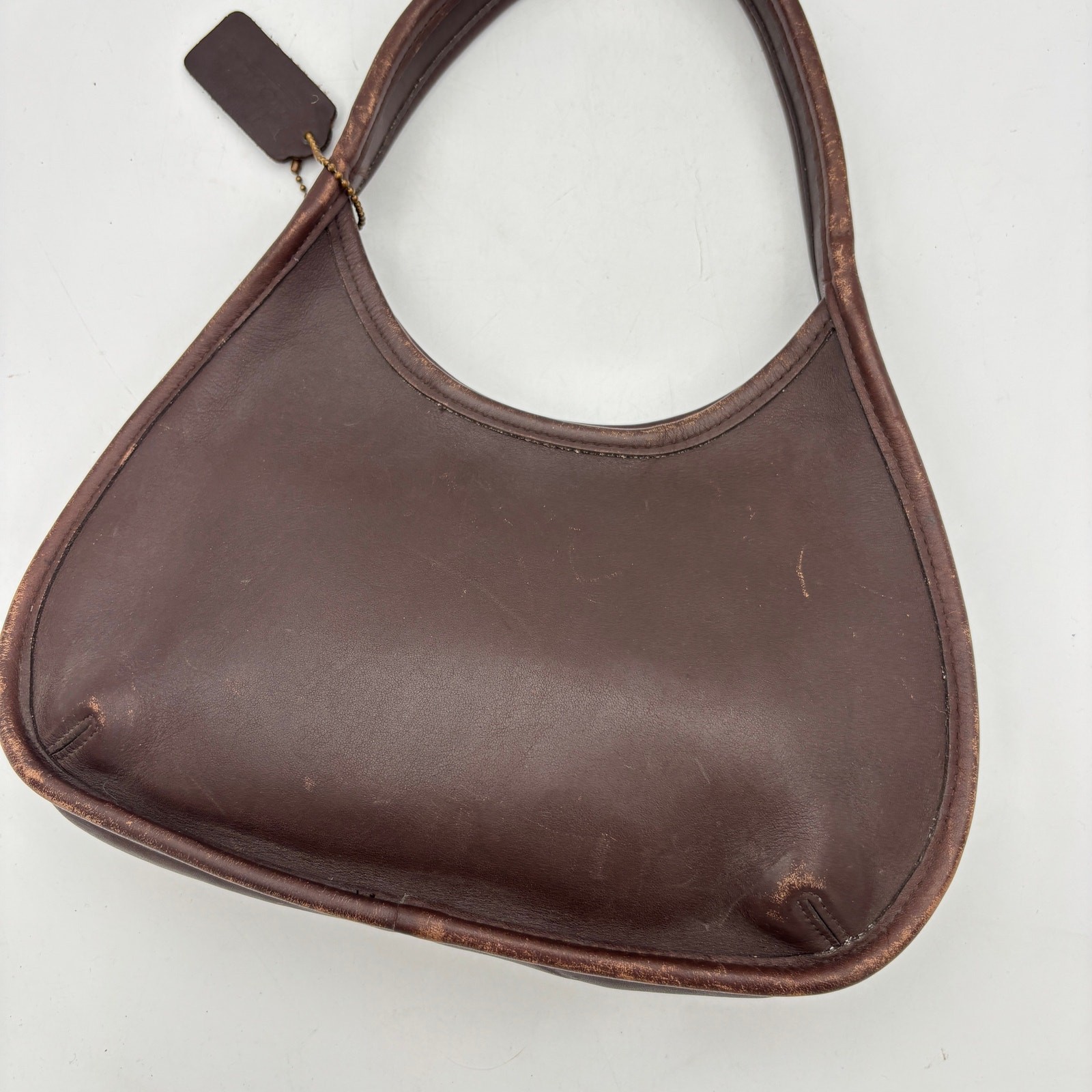 Vintage Coach Mini Ergo Mahogany Handbag Satchel Leather Hobo 9027 Made in USA