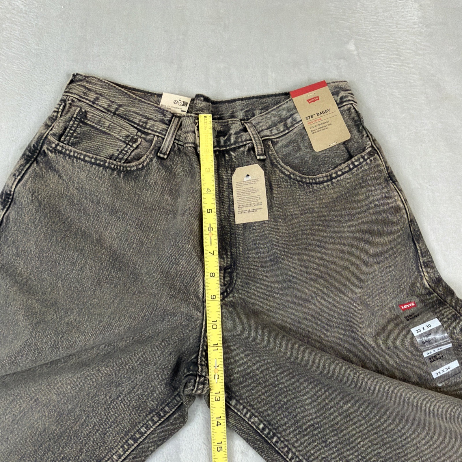 Levi’s 578 Baggy Denim Jeans Men’s Size 33×30 Gray Cotton Y2K