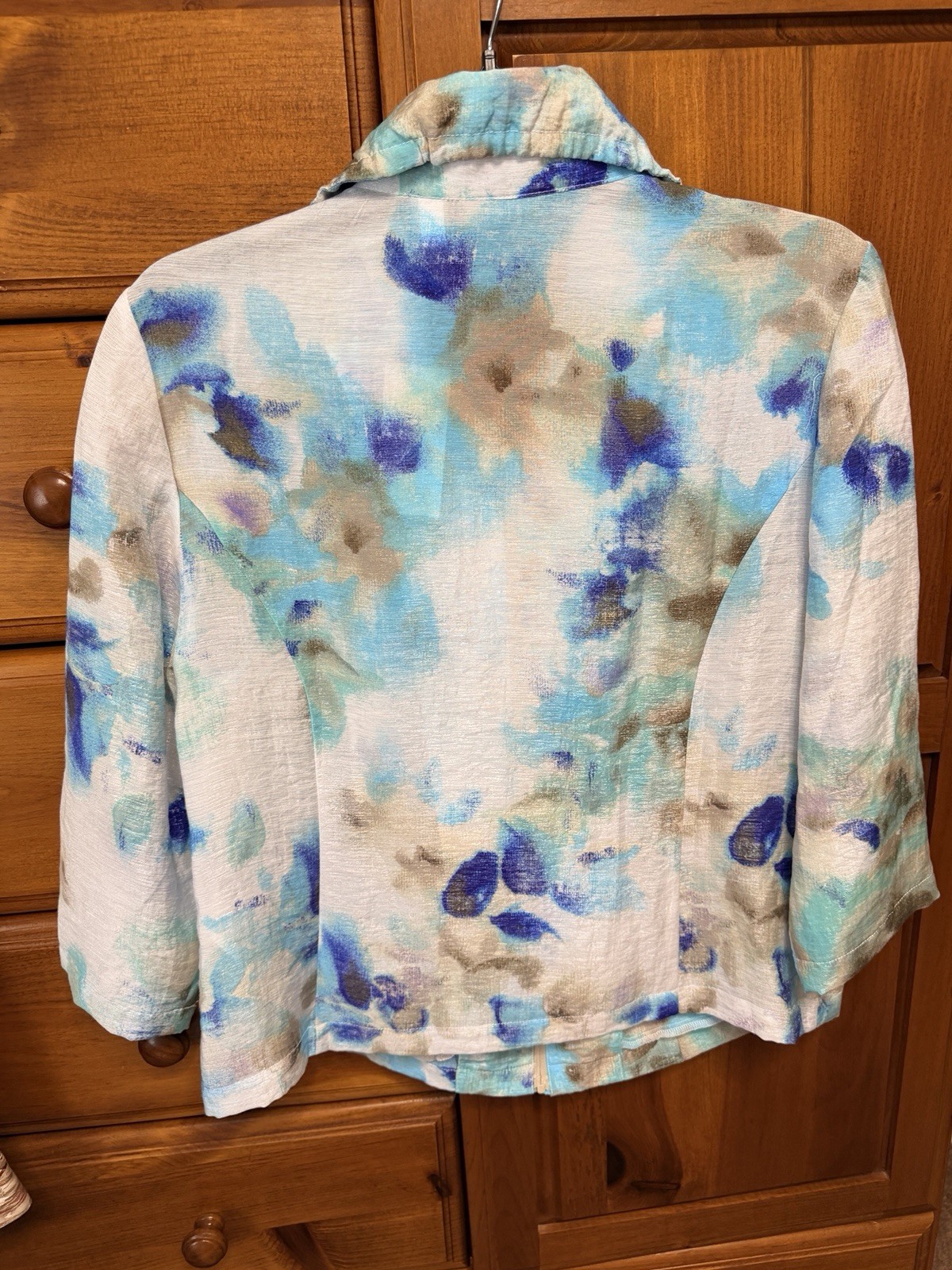 Chico’ Linen Like Fabric Zip Front Women’s Top Size New with tags
