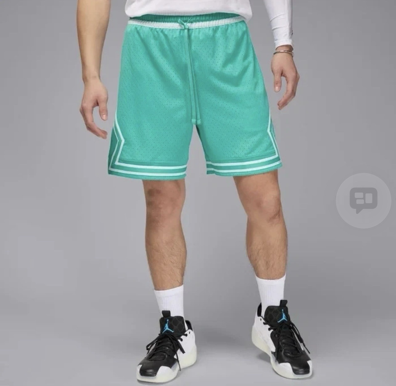 Nike Air Jordan Diamond Dri-FIT Sport Mesh Shorts Washed Teal Men’s L HF9910-392