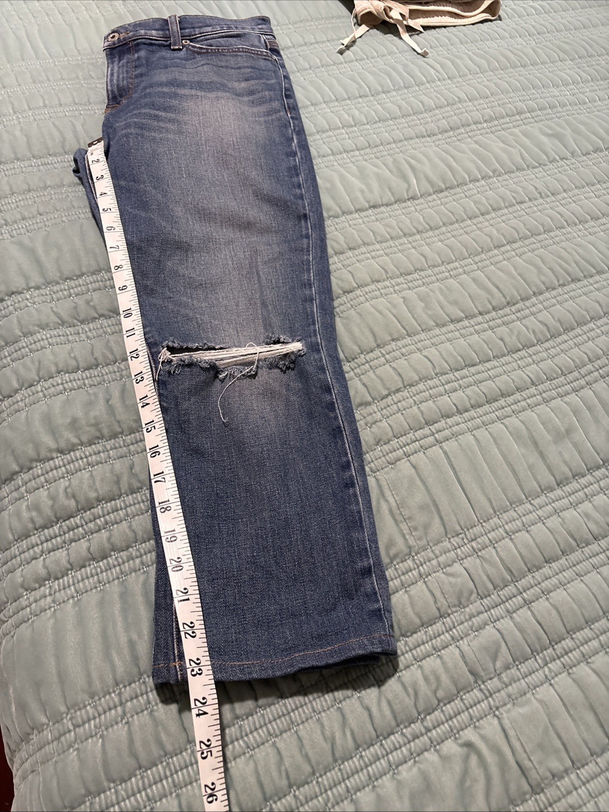 Baldwin 29 Kennedy Low Rise Boyfriend Capri Denim, Y2K, Stretch, 98% Cotton, EUC