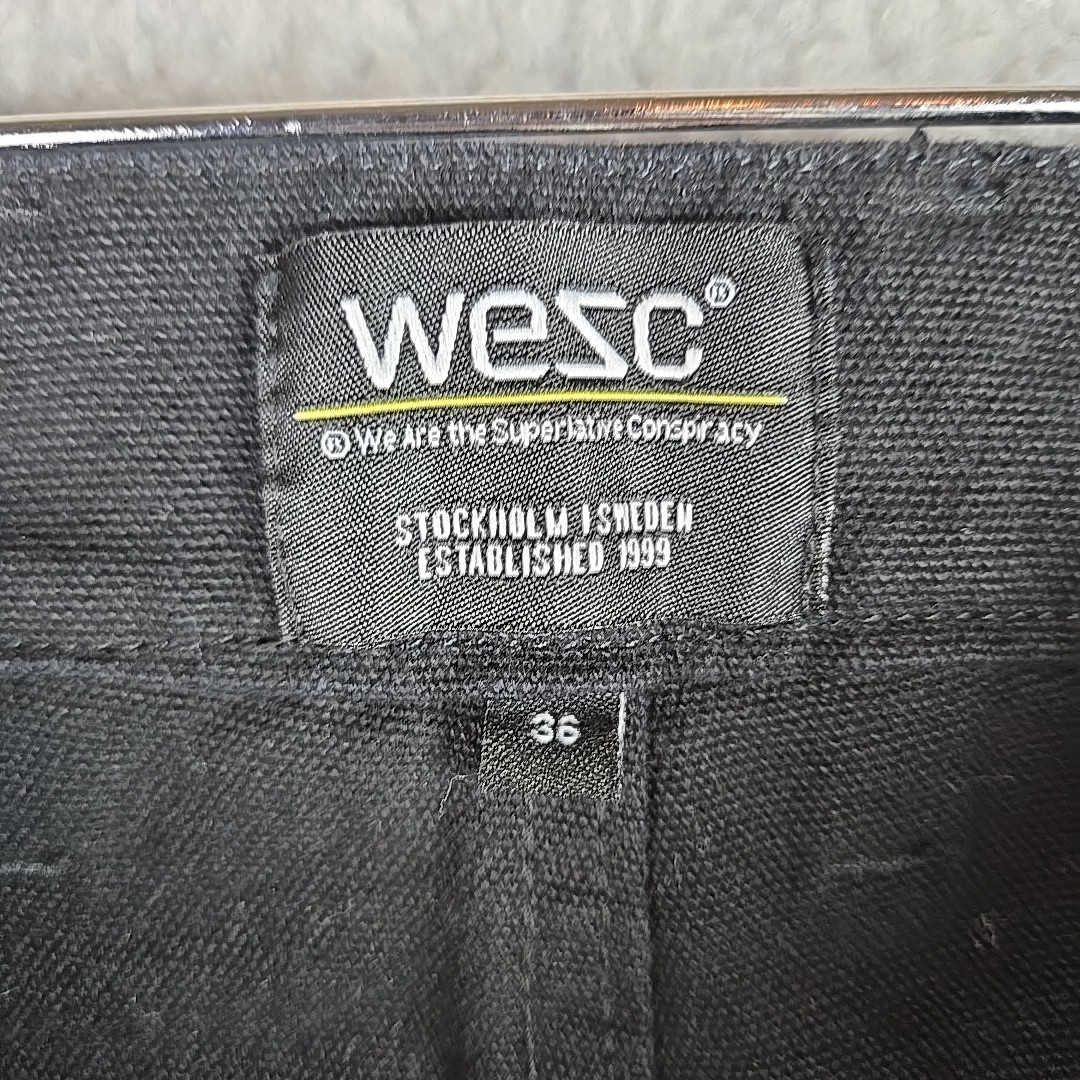 WESC Carpenter Shorts Mens Size 36 Black Heavyweight