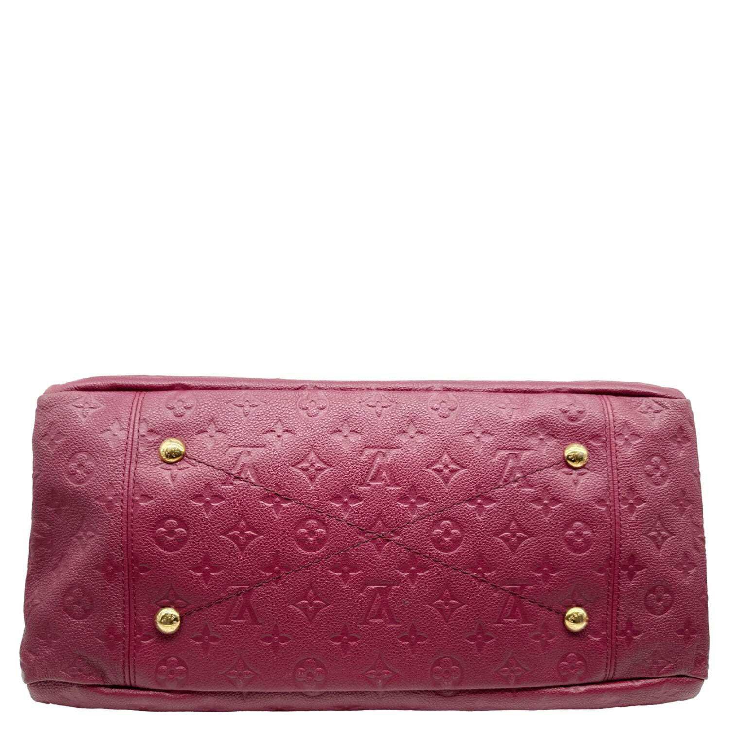 LOUIS VUITTON Artsy MM Monogram Empreinte Leather Hobo Bag Burgundy