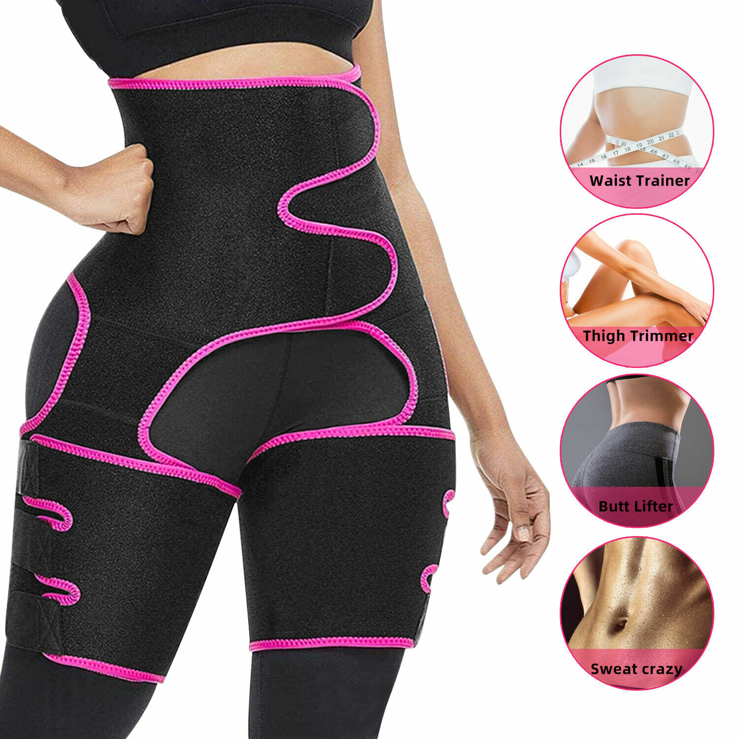 Waist Trainer, 3-in-1 Waist and Thigh Trimmer Butt Lifter Shapewear
