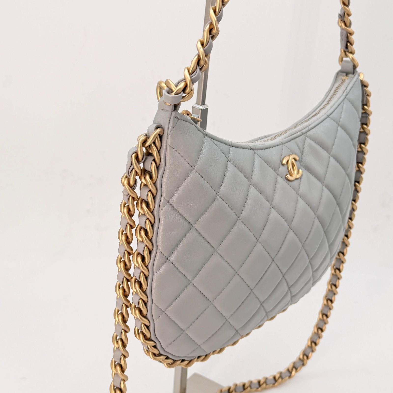 Chanel CC Chain Around Hobo Quilted Lambskin