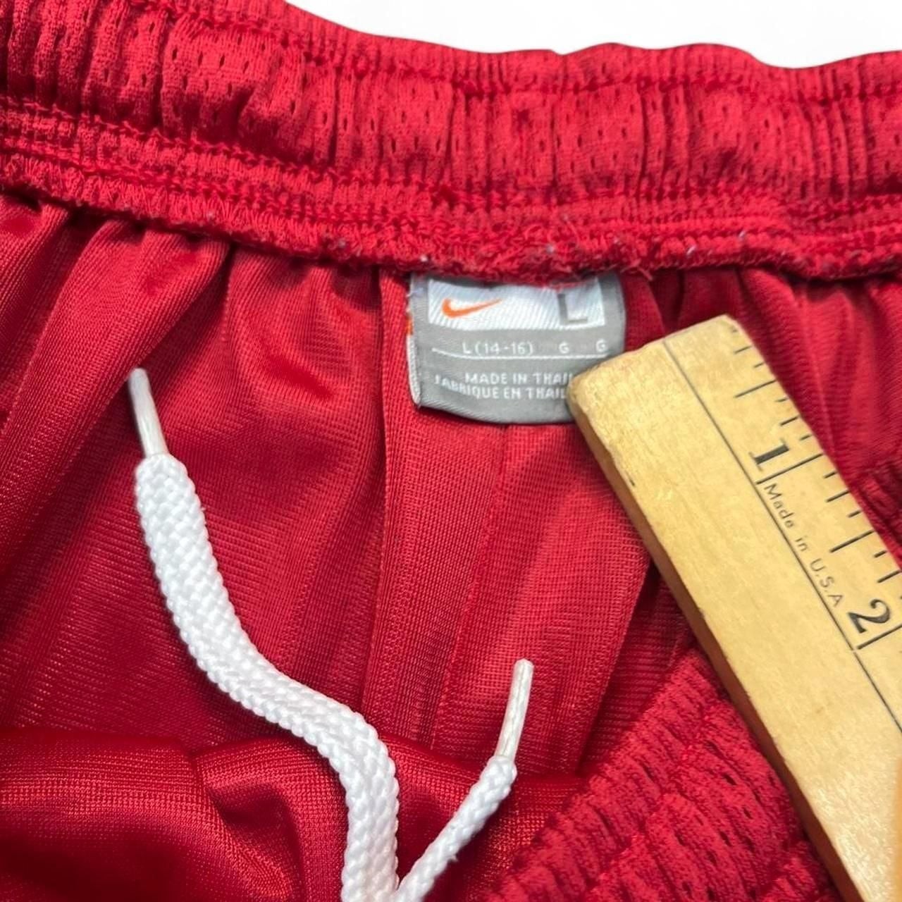 Nike Y2K Mesh Athletic Basketball Shorts Red Youth Large