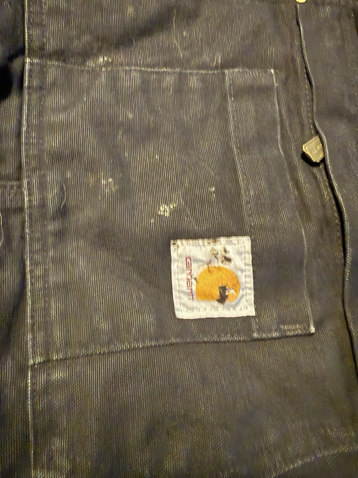 Carhartt Black Loose Fit Work Bib Overalls Men’s 104393DNY Made In Mexico