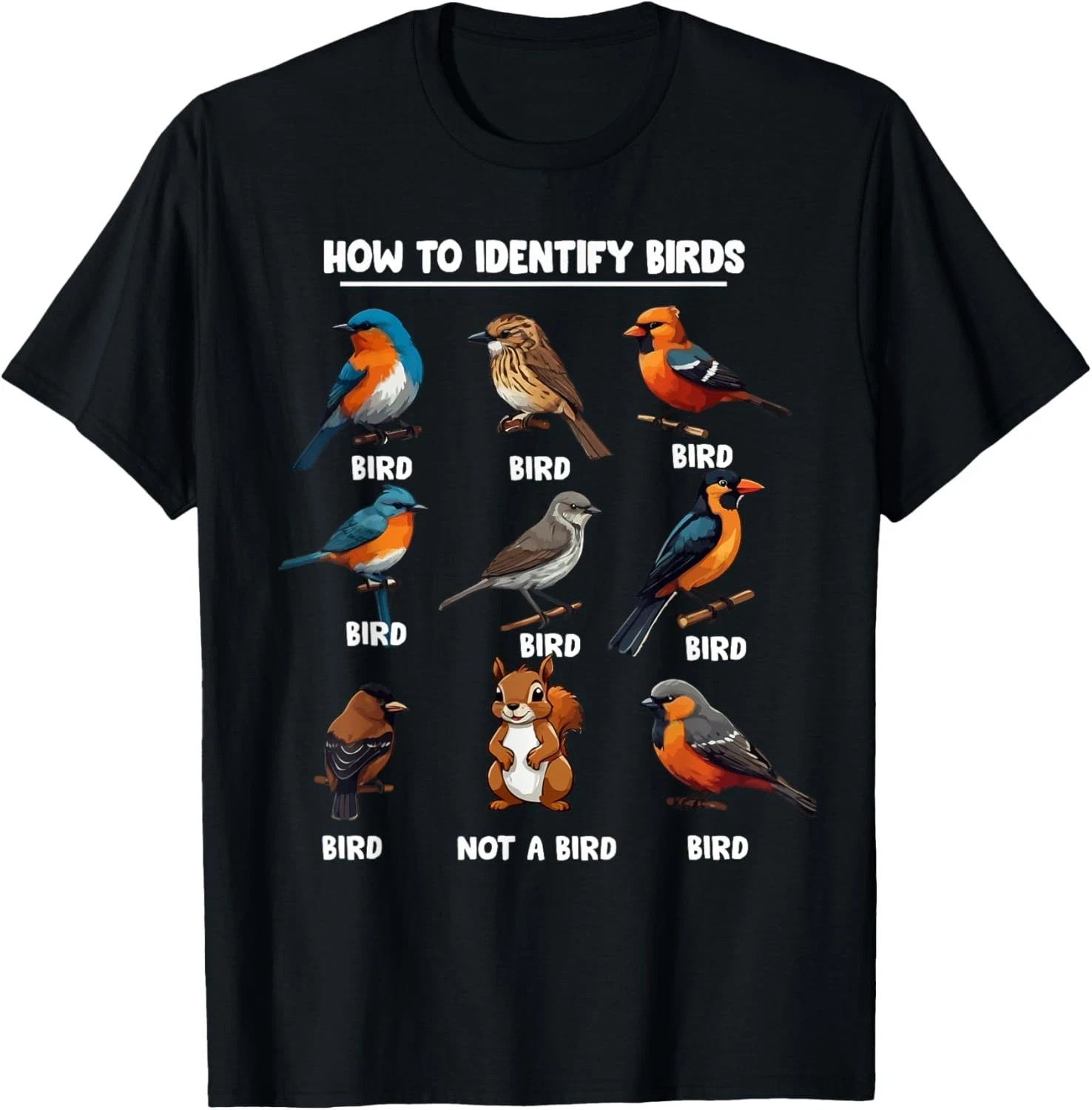 Funny Bird How to Identify Birds – Birds Lovers Watching T-Shirt