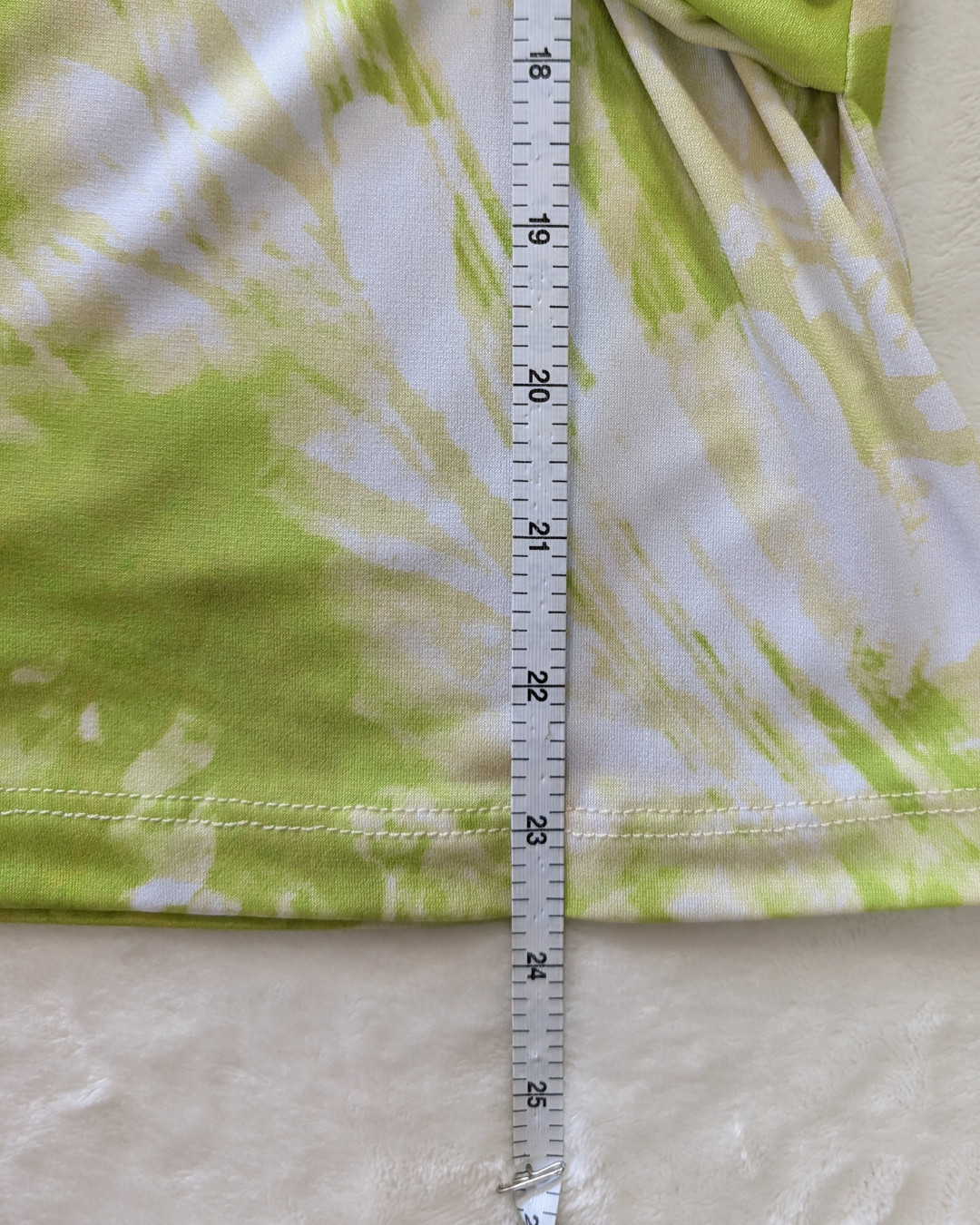 Clara Sunwoo V-Neck Draped Pleat Top Floral Citrus Lime White Size 1X
