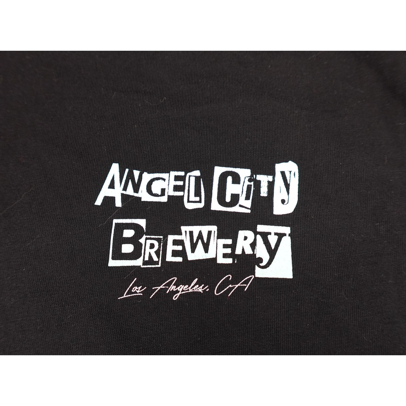 Angel City Brewery T-Shirt Mens XL Black Los Angeles CA Graphic Tee Cotton