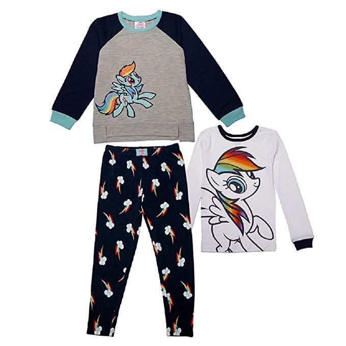 Komar Girls Character 3-piece MY Little Pony Pajama Set – Size Varies – T-6