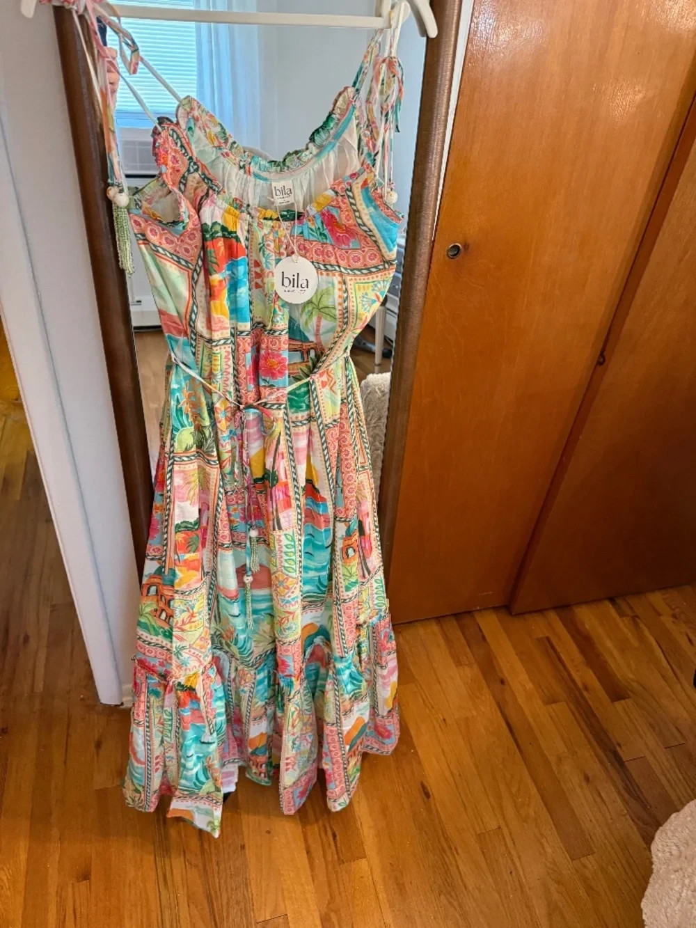 BILA77 Maddison Dress Size Large NWT 100% Cotton Lightweight Casual Vacation
