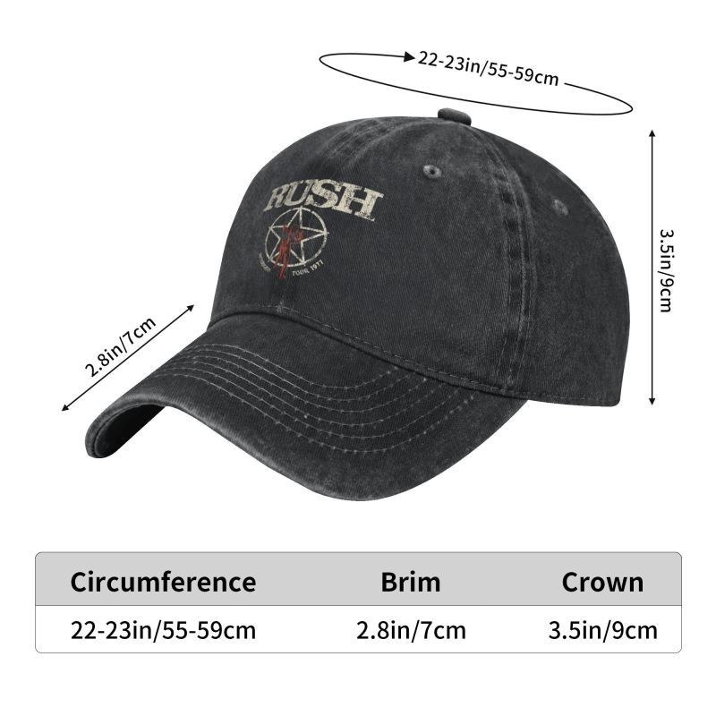 Rush Rock Band Printed Unisex Baseball Cap Sunshade Sports Leisure Hat