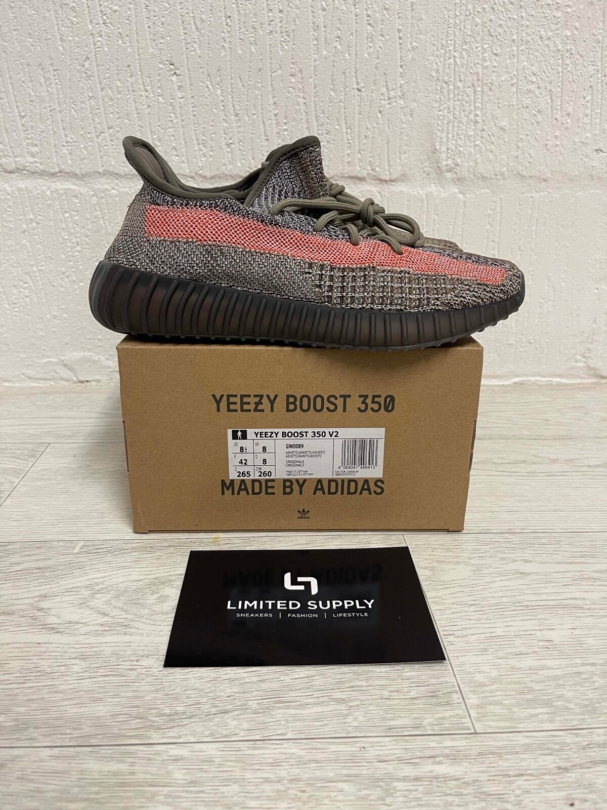 Adidas Yeezy 350 Boost Ash Stone GW0089 8 UK 8.5 US GID bred 700