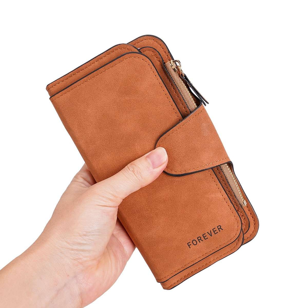 Large Capacity Women Leather Wallet Long Clutch Card Holder Purse Hasp Handbag