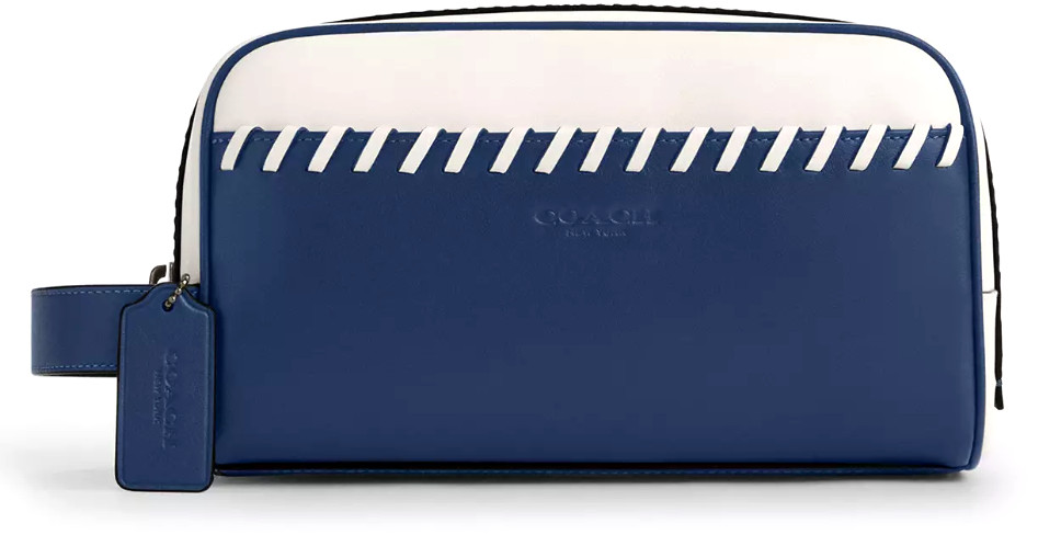 💙Coach Small Travel Kit – CAX53 Deep Blue Whipstitch Smooth leather – NWT