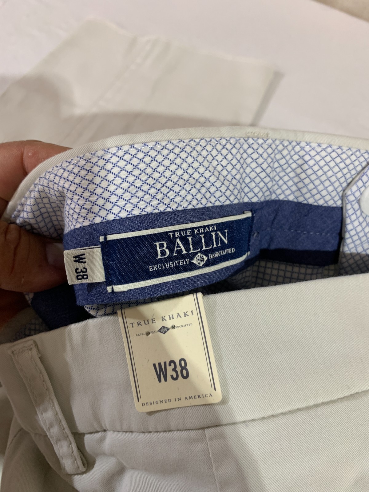 True Khaki BALLIN Dress Pants Men’s 38 Reg STONE Cotton