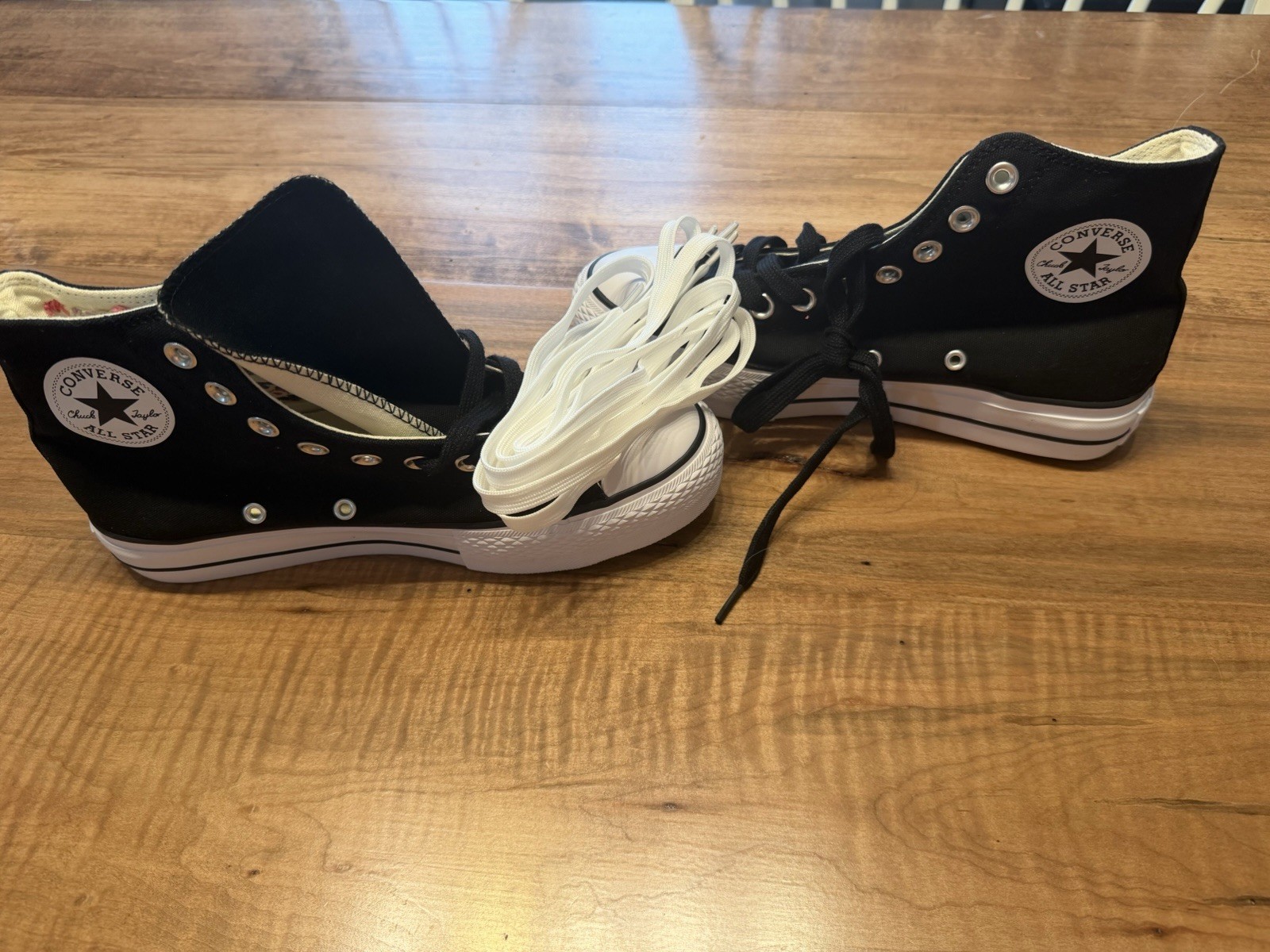 Taylor Swift Inspired stitched Converse Size W9 M7 Platform High Top