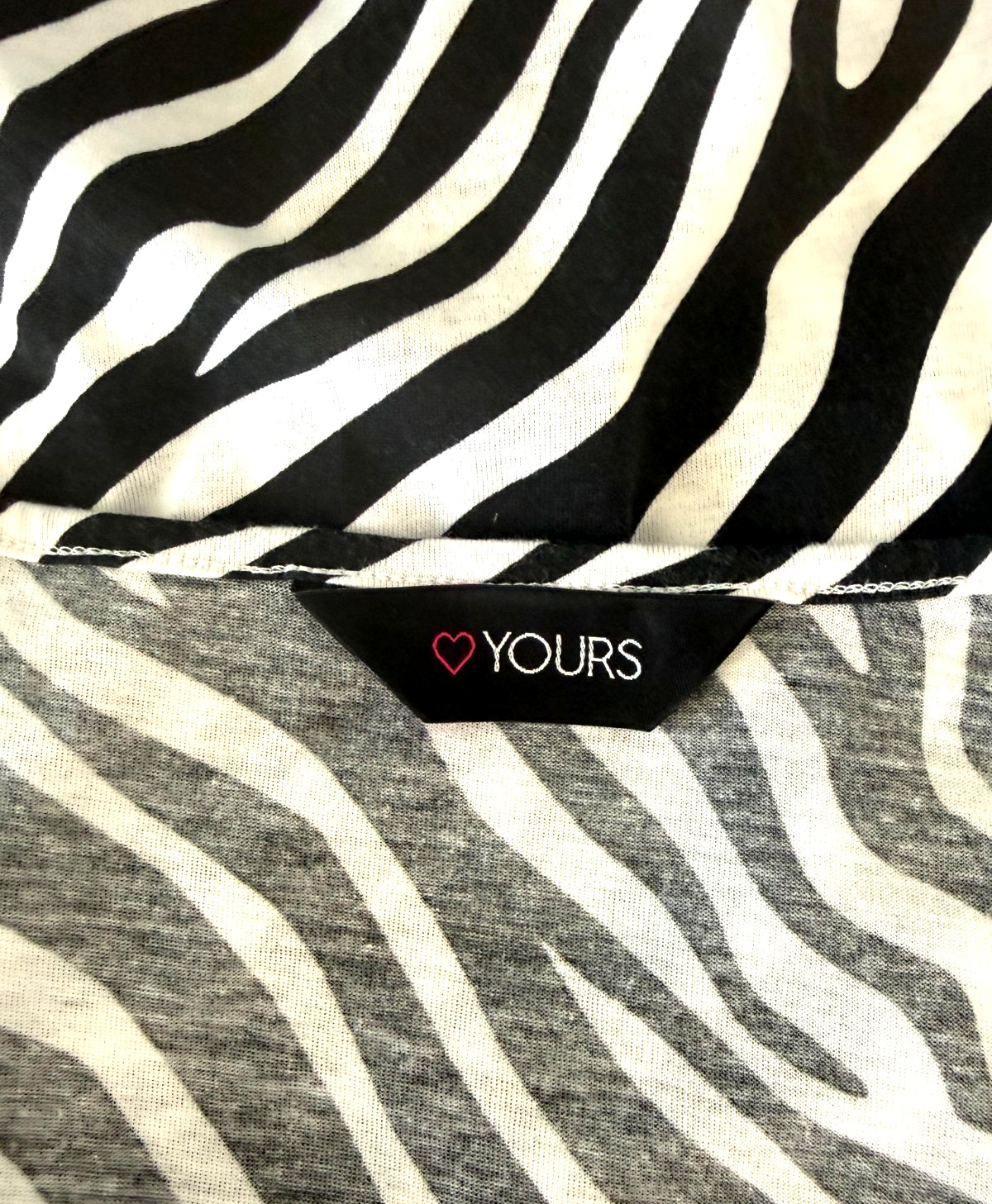 Yours Clothing Zebra Print Cold Shoulder Cowl Neck Blouse Top Plus Size 20