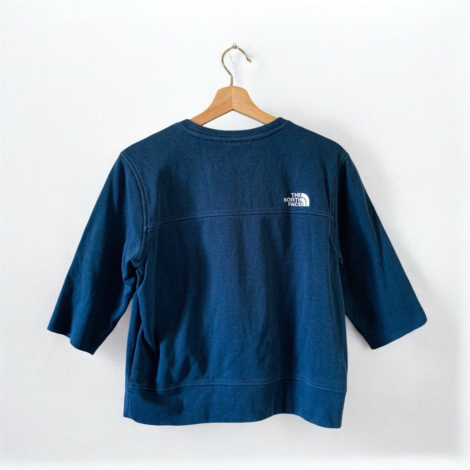 The North Face Blue Green Teal 3/4 Sweater Fleece Lined Size Medium