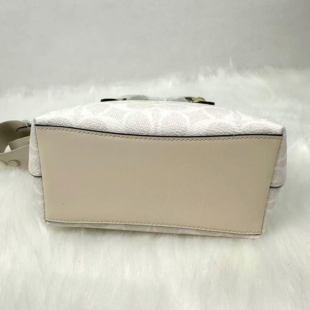Coach City Mini Tote Bag Crossbody Signature Canvas White/Chalk NWT CW032