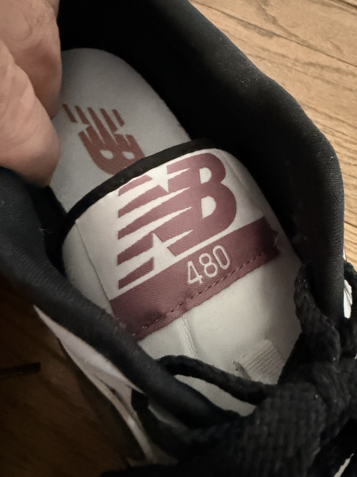 New Balance 480 Unisex Shoes White/Rosewood Black Men’s Size 12