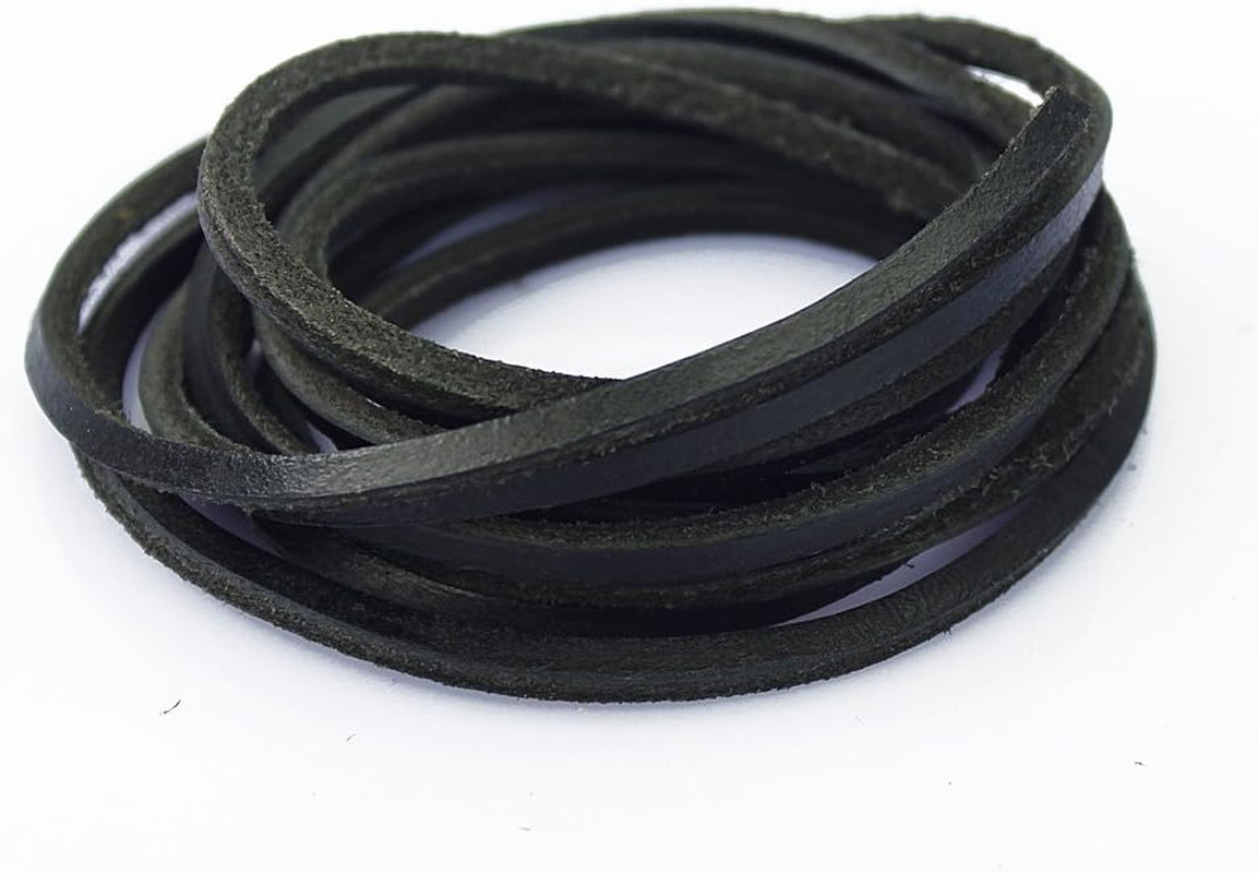 (TM Genuine Flat Leather Shoe Lace String Cord