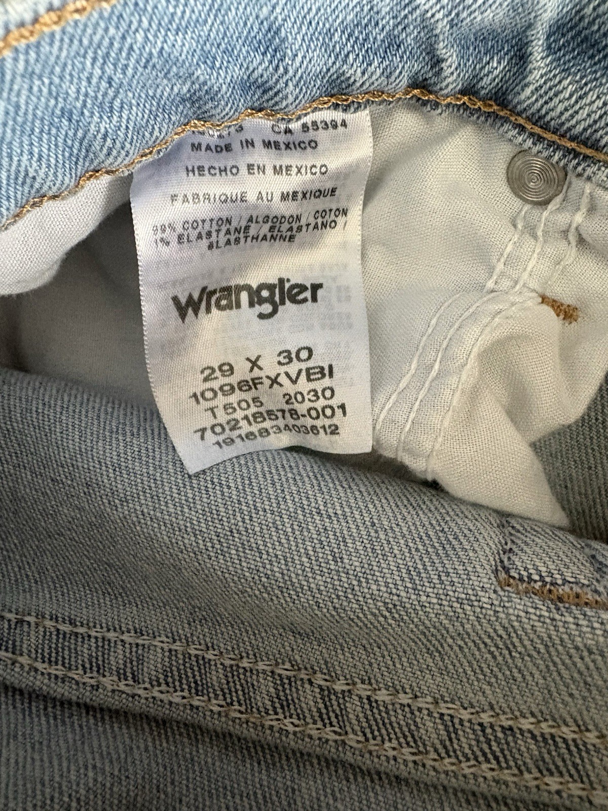 Wrangler Five Star Premium Denim Relaxed Fit Jeans Mens 29×30 Blue Straight Leg