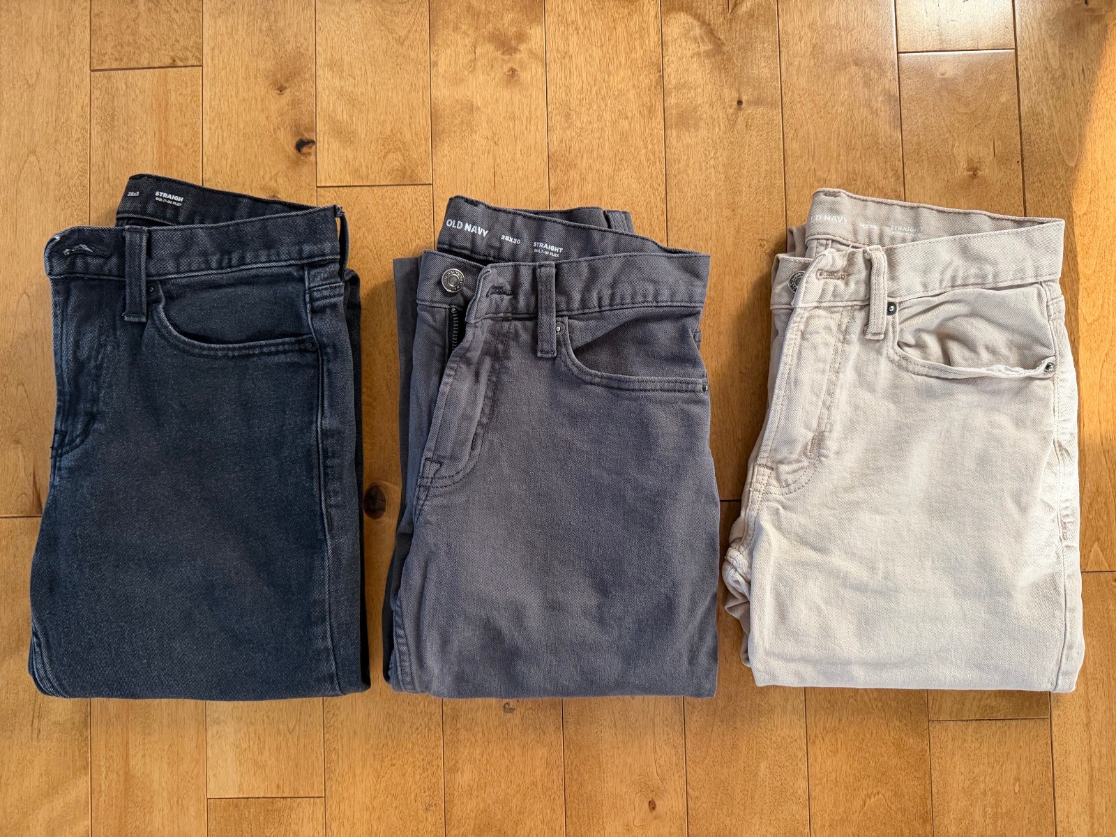 Old Navy Straight Built-In Flex Jeans Men’s Size 29×30 – Lot of 3 + 1 t-shirts