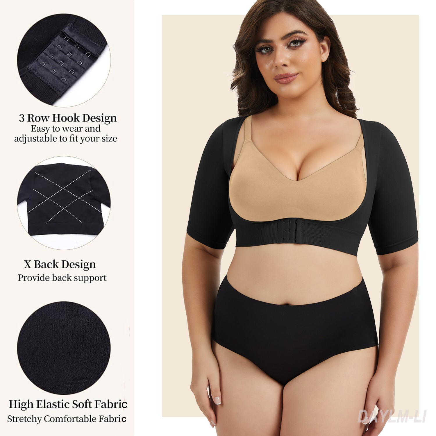 Women’s Upper Arm Shaper Compression Sleeves Post Surgery Shapewear Tops Slimmer