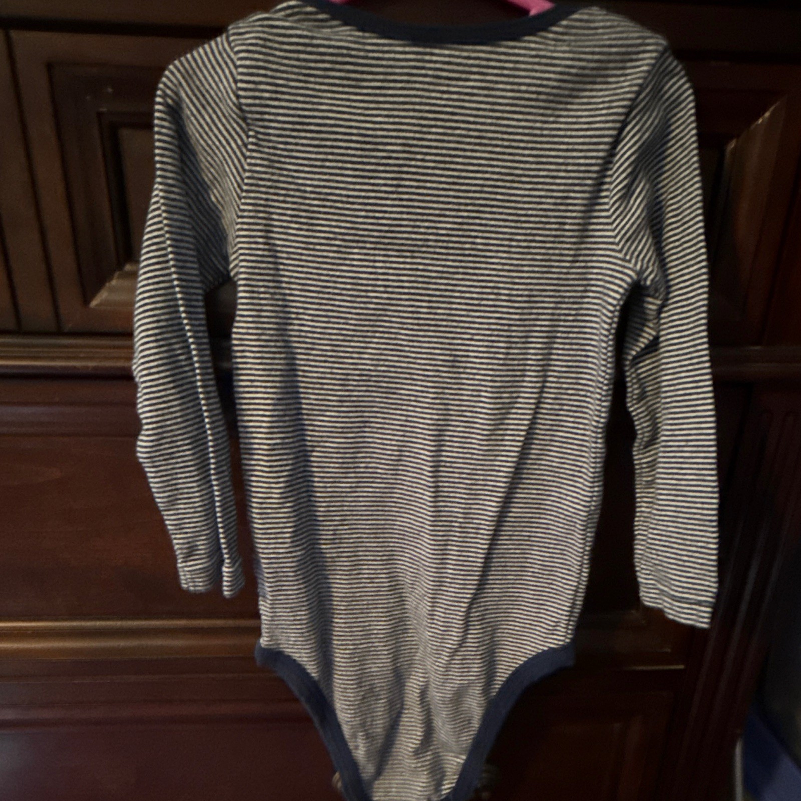 Carter’s Baby One-Piece Bodysuit Blue/White Striped Long Sleeve 24M