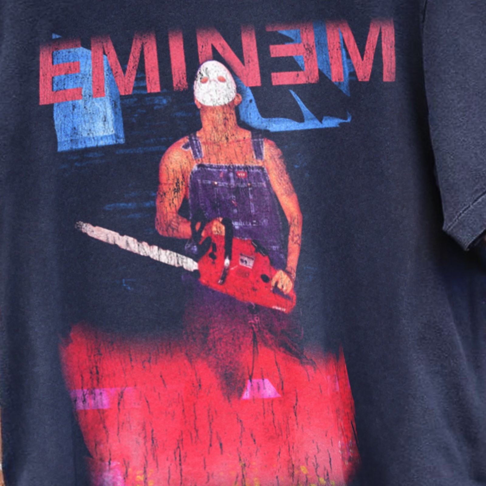 2001 Eminem European Tour Merch Washed T-Shirt Black M