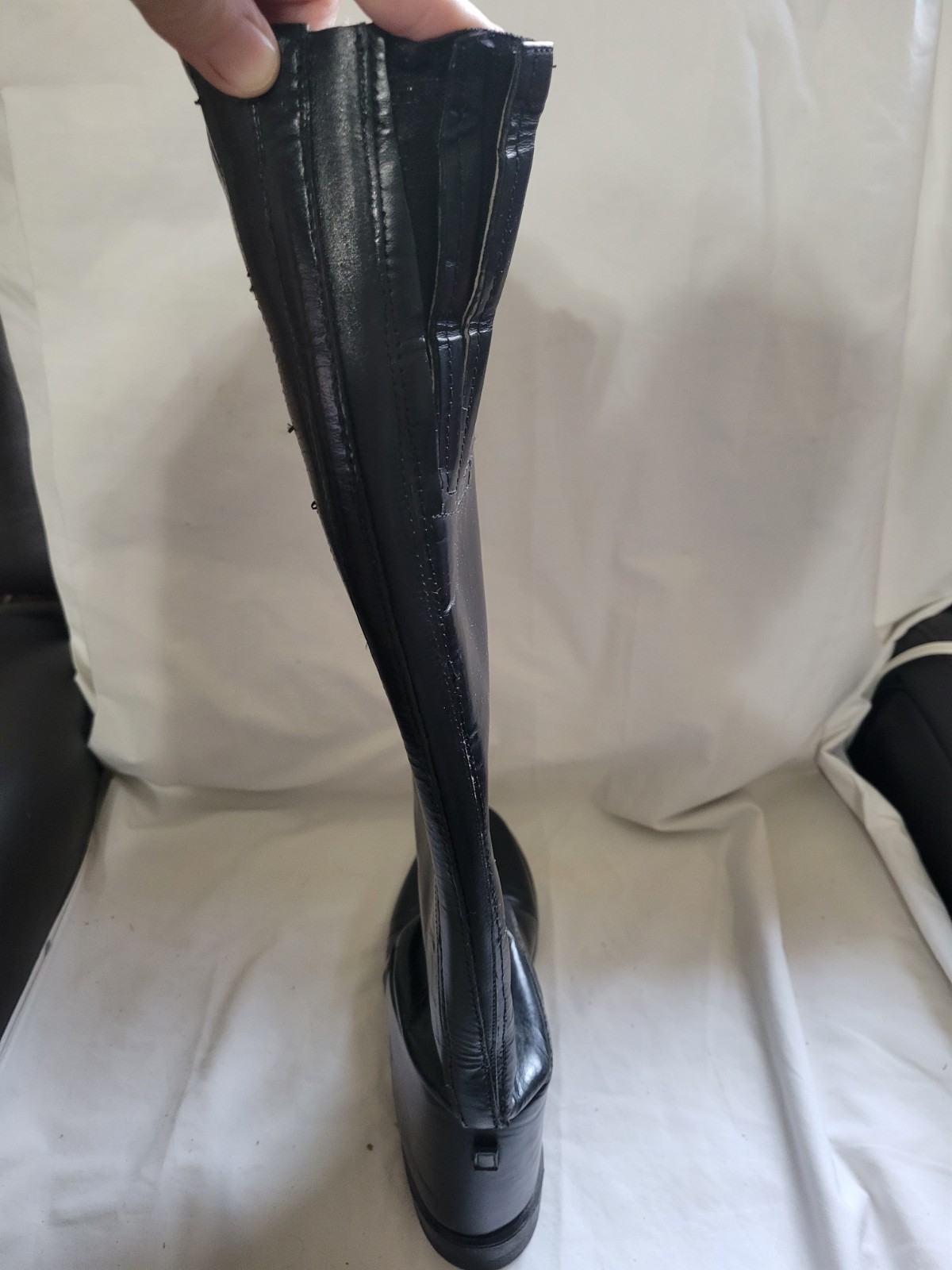 EFFINGHAM Bond Co. Size 8.5 100L Black Leather Equestrian Riding Boots USA MADE