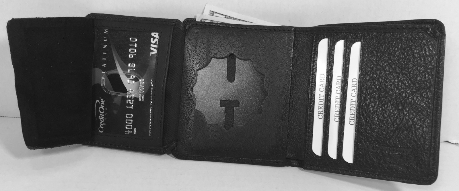 NEW DOC NEW YORK STATE CORRECTION OFFICER BADGE WALLET BI-FOLD SUPERIOR LEATHER