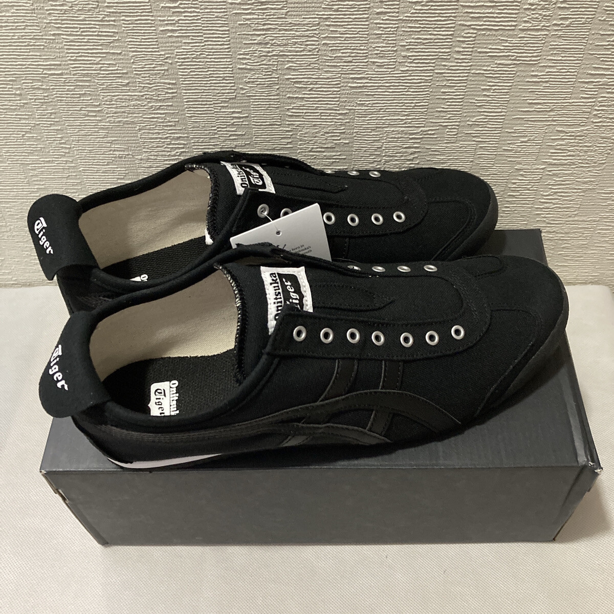 Onitsuka Tiger MEXICO 66 SLIP-ON 1183A360 002 BLACK/BLACK Unisex Shoes US7.5-14